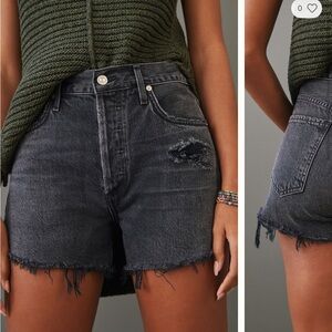 Citizens Of Humanity Black Marlow vintage fit shorts